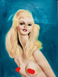 1960's Nude Woman Oil Painting on Canvas signed Ealey 18x24 - Picture 1 of 9