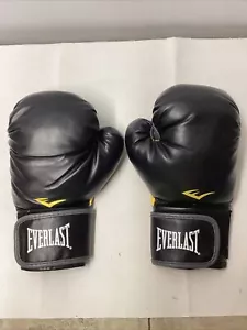 Everlast Everfresh 12 oz Boxing Gloves, Black, Gray & Yellow - Picture 1 of 6