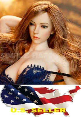 SUPERDUCK SDH002C 1/6 cabeza femenina pelo largo castaño para PALE Phicen ❶US STOCK❶ Foto 1 de 4