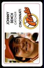 1981 PERMA-GRAPHIC SUPERSTAR CREDIT CARDS (125- PREFIX) #125-001 JOHNNY BENCH