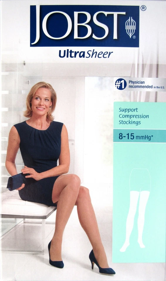 JOBST Compression 8-15 mmHg Pantyhose Silky Beige Large 117223 Thigh Ct