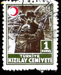1944-45 TURKEY RED CRESCENT SOCIETY Charity/  AID FOR THE WOUNDED/Postal used - Picture 1 of 1