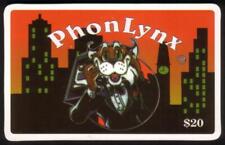 PhonLynx Logo Card (Red Background & White Border) 05/96 Phone card