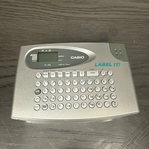 Casio KL-60 EZ Label It Battery Operated Printer Maker 6-12mm W/ Extra Tape - Picture 1 of 4