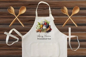 Delantal de cocina Spice Cooking personalizado cualquier texto delantal de ropa delantal de cocina de cocina - Imagen 1 de 5