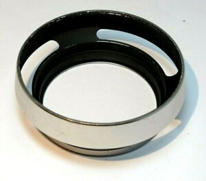 49mm Metal Lens Hood Shade screw on type vented silver threaded