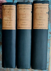 Life & Times of Washington 1903 Schroeder-Lossing 3 Volumes - Imagen 1 de 6