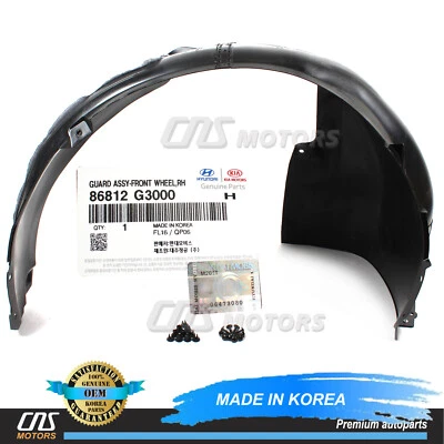 ⭐GENUINE⭐ Fender Liner FRONT RIGHT PASSENGER for 18-20 Elantra GT 86812G3000 - Image 1 of 3