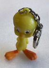 Vintage Tweety Pie Bird Key Chain Looney Tunes Warner Bro Yellow Orange C1