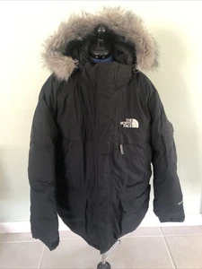 The North Face Jacket Men's XXL Black HyVent Hooded Faux Fur Parka Puffer Coat - Picture 1 of 16