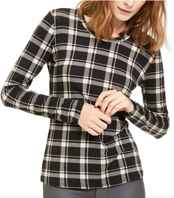 Top de manga larga Weekend Max Mara Pacato tejido a cuadros viscosa/lana/elastano - pequeño Foto 1 de 4