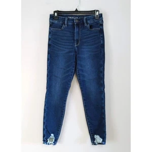 American Eagle Hi Rise Jeggings Jeans Womens Size 6 Raw Hems Next Level Stretch - Imagen 1 de 5