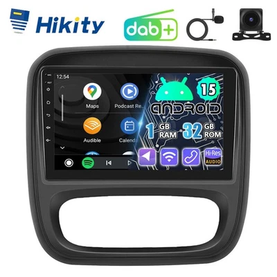 DAB+ CarPlay Android Autoradio Für Opel Vivaro B Renault Trafic 3 GPS Navi WIFI - Bild 1 von 4