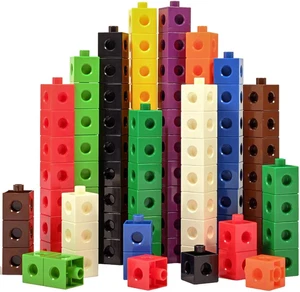 Edxeducation Linking Cubes - Set Di 100 Manipolativi Matematici per La Costruzio - Foto 1 di 12