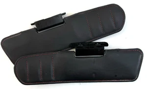 10-14 Ferrari California Sun Visor Set Black Red Stitch Suede OEM Left Right - Bild 1 von 15