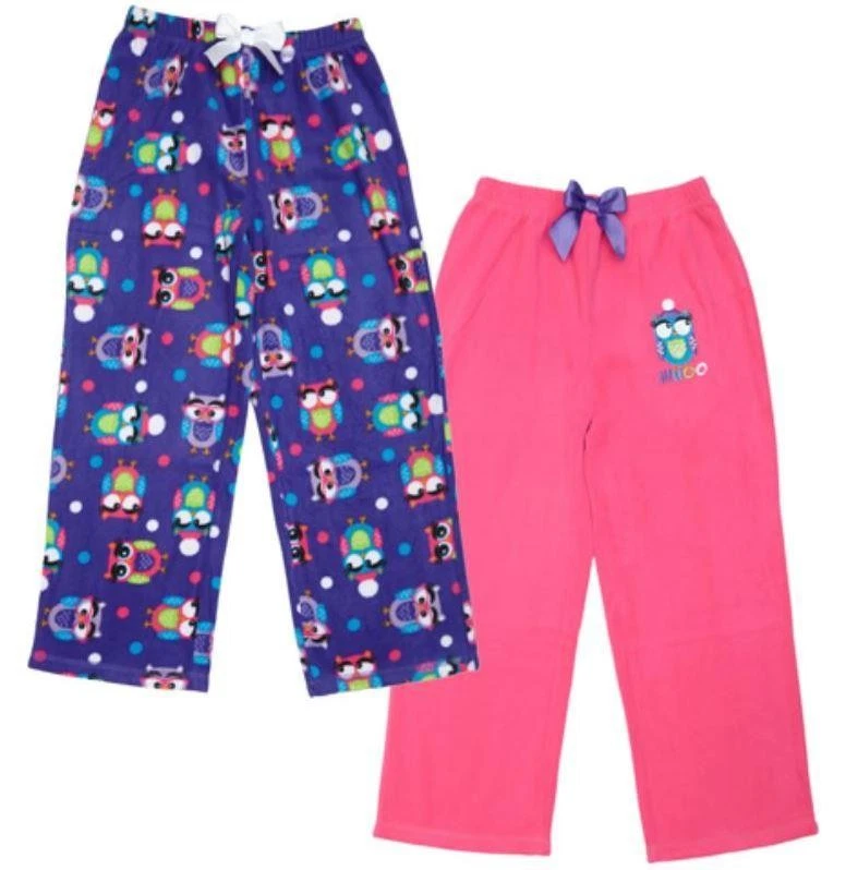 NEW! GIRL'S SAINT EVE KOMAR KIDS 2 PACK FLEECE SOFT FEEL SLEEP PANT! VARIETY! - Image 1 of 1