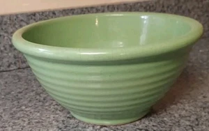 Rara ciotola per impasto a costine verde ceramica gres York Pfaltzgraff vintage - Foto 1 di 15