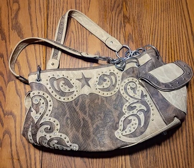 Cartera de Transporte BLAZIN ROXX Western Oculta Tostada/Marrón Patrón de Piel de Serpiente seminueva Foto 1 de 4