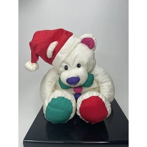 Bear Dakin Christmas Gumdrop Parachute Vintage Multicolor Holiday Decor 1993 - Bild 1 von 9