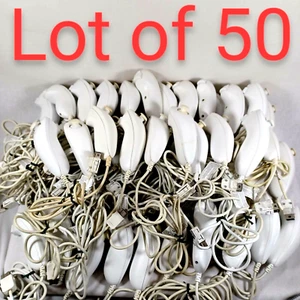 Lotto 50 Nintendo Wii Nunchuck RVL-004 - OEM bianco - testati - importazione Giappone - Foto 1 di 2