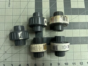 NOS 5-pack lot B&K 1/2 " FIP Threaded Schedule 80 PVC Union 164-103 Female - Picture 1 of 4