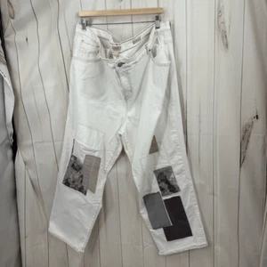 Logo Lavish Women’s 28W Lori Goldstein White Patchwork Jeans - Picture 1 of 6