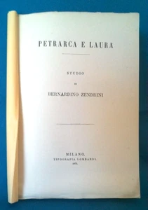 Petrarca e Laura. Studio di Bernardino Zendrini. 1875. Prima edizione Ottimo - Foto 1 di 1