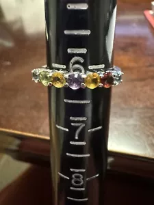 Rainbow Stainless STEEL RING - signed 316LSS size 6 1/4 - Picture 1 of 5