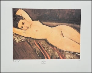 AMEDEO MODIGLIANI * Lying nude * 50 x 40 cm * signed lithograph*limited # 28/250 - Picture 1 of 9