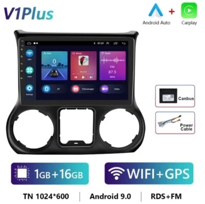 RADIO 2 DIN PER JEEP WRANGLER JK 1/16 NAVIGATORE GPS BLUETOOTH ANDROID CARPLAY - Immagine 1 di 3