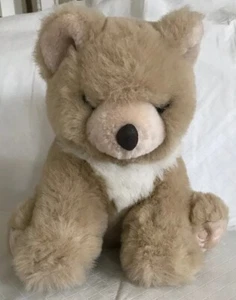 VINTAGE FIESTA Sitting BEAR Tan Ivory 10” PLUSH TOY 1989 EUC - Picture 1 of 6