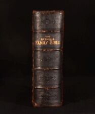 c1880 National Family Bible Brass Clasps Illustrated