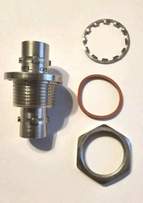 BJ73F RevF Trompeter TRB Coaxial Jack Assy Triax Female-Female Bulkhead Straight - Image 1 of 4