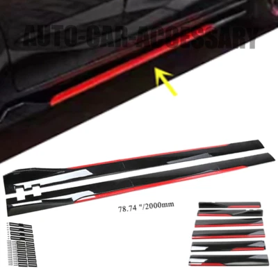 For Mazda CX7 78.7" Red Side Skirt Extension Body Kit Lip Splitters Foto 1 de 4
