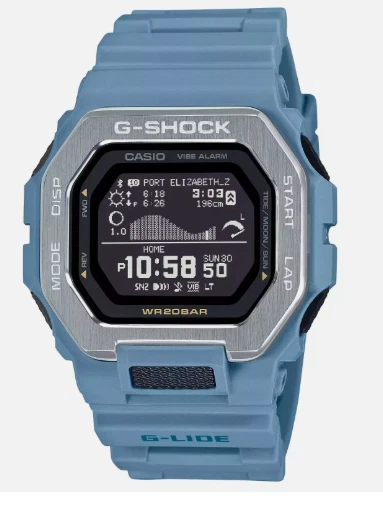 Casio G-Shock G-Lide Ocean Blue Digital Surf Watch GBX-100-2A