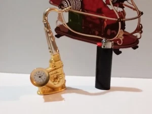 Clock Miniature - Royale Saxophone Quartz Japanese Movement - Picture 1 of 5