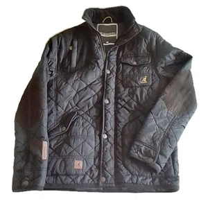 KANGOL ORIGINAL Women's Black Quilted 'INTENSO' Jacket Size Small - Picture 1 of 12