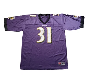 Vtg Nike Baltimore Ravens Jamal Lewis #31 Jersey Mens Large Purple Screen Print - Picture 1 of 19