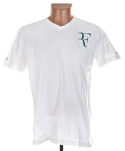 NIKE ROGER FEDERER TENNIS COTTON TEE SHIRT WHITE SIZE M - Picture 1 of 7