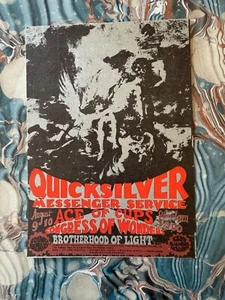 QUICKSILVER ORIG Concert Postcard Fillmore UNCOMMON SACRAMENTO NM ACE OF CUPS - Picture 1 of 4
