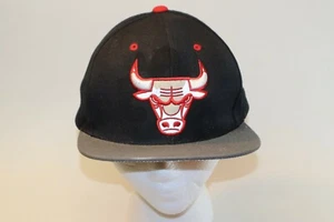 Mitchell & Ness Chicago Bulls Hat Cap Snap Back Adjustable Black Gray Original - Picture 1 of 8