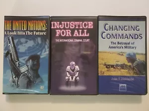 John Birch Society VHS Lot United Nations Injustice For All Changing Commands - Picture 1 of 6
