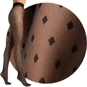 Fiore Hailey women's tights a dotted pattern of small diamonds rhombus 15 Den - Picture 1 of 20
