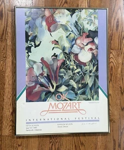 Vintage 80s Ok Mozart International Festival June 9-17 1989 Framed Poster - Picture 1 of 13