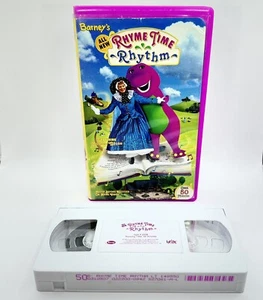 Barney's Rhyme Time Rhythm VHS 2000 Mother Goose Sing Along Pink Clamshell - Picture 1 of 5