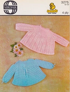 SIRDAR Vintage Knitting Pattern 3275 Baby's Angel Tops 18-19" 4 Ply - Picture 1 of 1