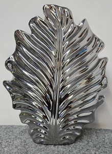 Vase Blatt Monstera silber glänzend 37,5 cm von Gilde Deko chalet Luxus WOW - Bild 1 von 5