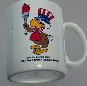 Vintage 1984 Los Angeles Olympics Sam the Olympic Eagle Coffee Mug Papel  - Picture 1 of 3