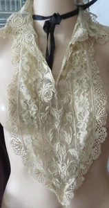 Accesorio de moda vintage victoriano cuello de encaje Dickie delantero y trasero para mujer - Imagen 1 de 9