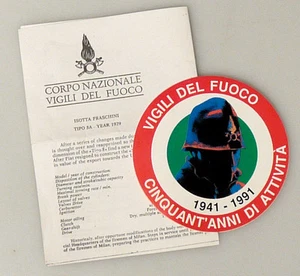 (PRL) VIGILI DEL FUOCO 50 ANNI ISOTTA FRASCHINI ADESIVO STICKER AUTOCOLLANT 1991 - Imagen 1 de 1